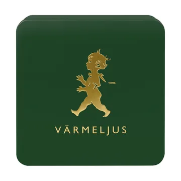 Solstickan tealight box 21x21 cm - Green-gold - Solstickan Design