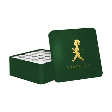 Solstickan tealight box 21x21 cm - Green-gold - Solstickan Design