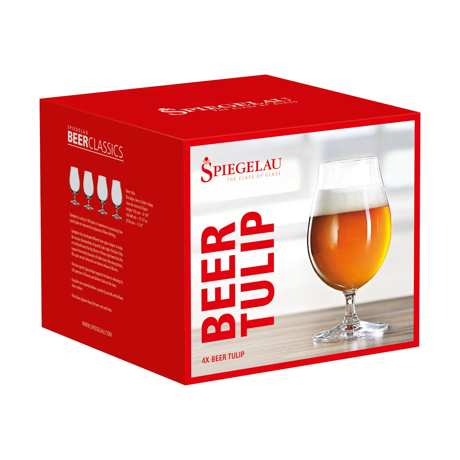 Beer Classics Tulip glass 44cl. 4-pack, clear Spiegelau