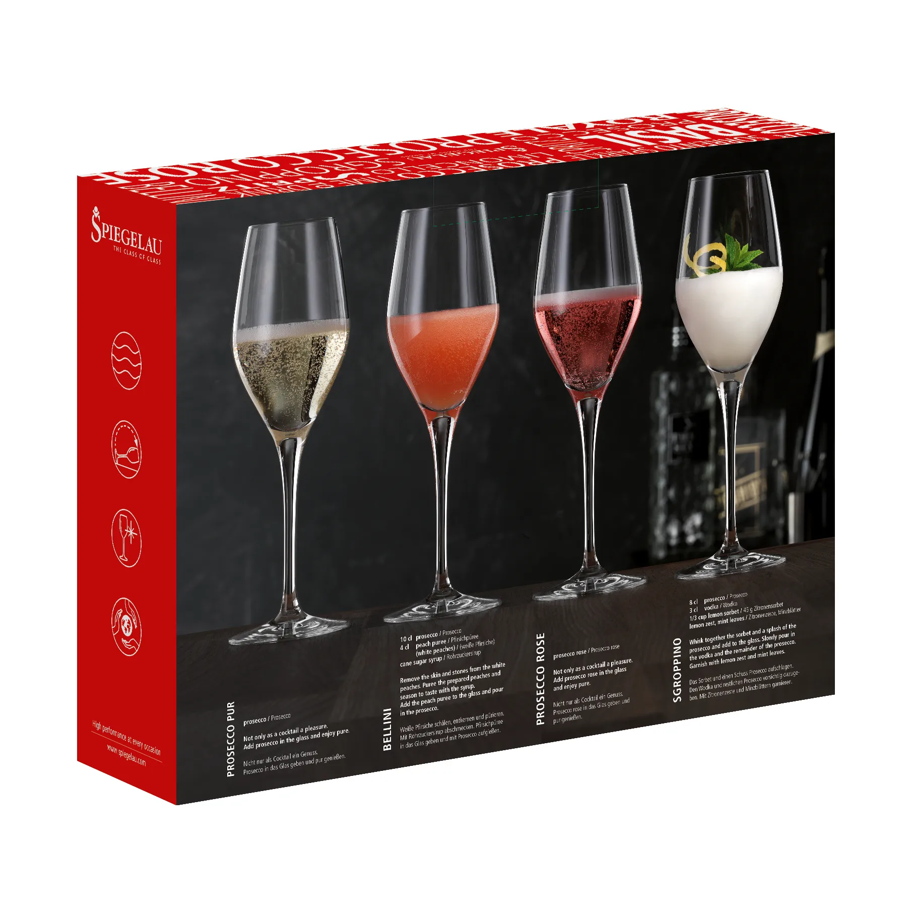 Special Prosecco glasses 4-pack, Clear Spiegelau