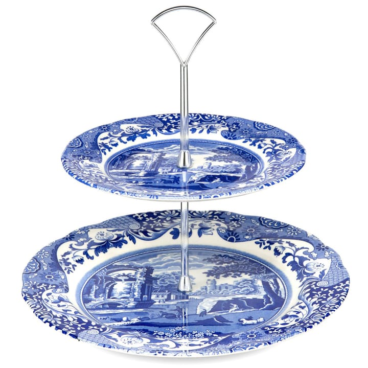 Blue Italian 2-tier cake stand, 2-Tier Spode