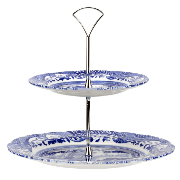 Blue Italian 2-tier cake stand, 2-Tier Spode