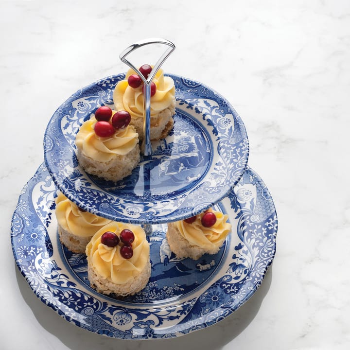 Blue Italian 2-tier cake stand, 2-Tier Spode