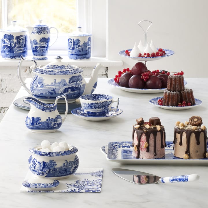 Blue Italian 2-tier cake stand, 2-Tier Spode