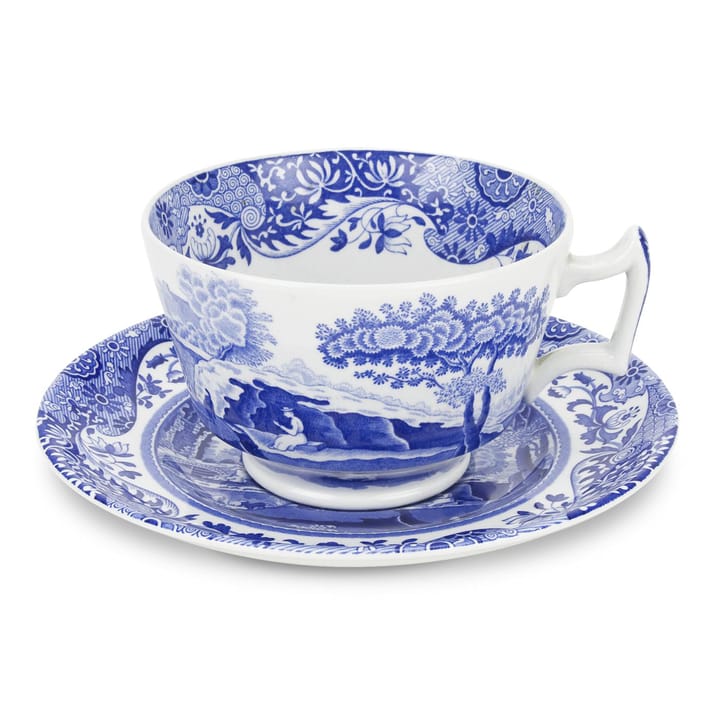 Blue Italian Breakfast cup and saucer, 28 cl/ 10 oz Spode