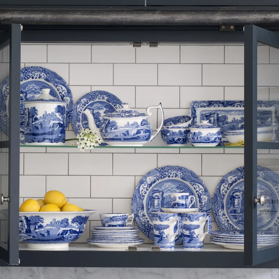 Spode Blue Italian Breakfast Cup and Saucer - Thumbnail 4