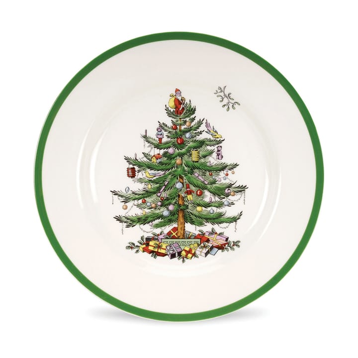 Christmas Tree plate Ø27 cm, White-green-red Spode