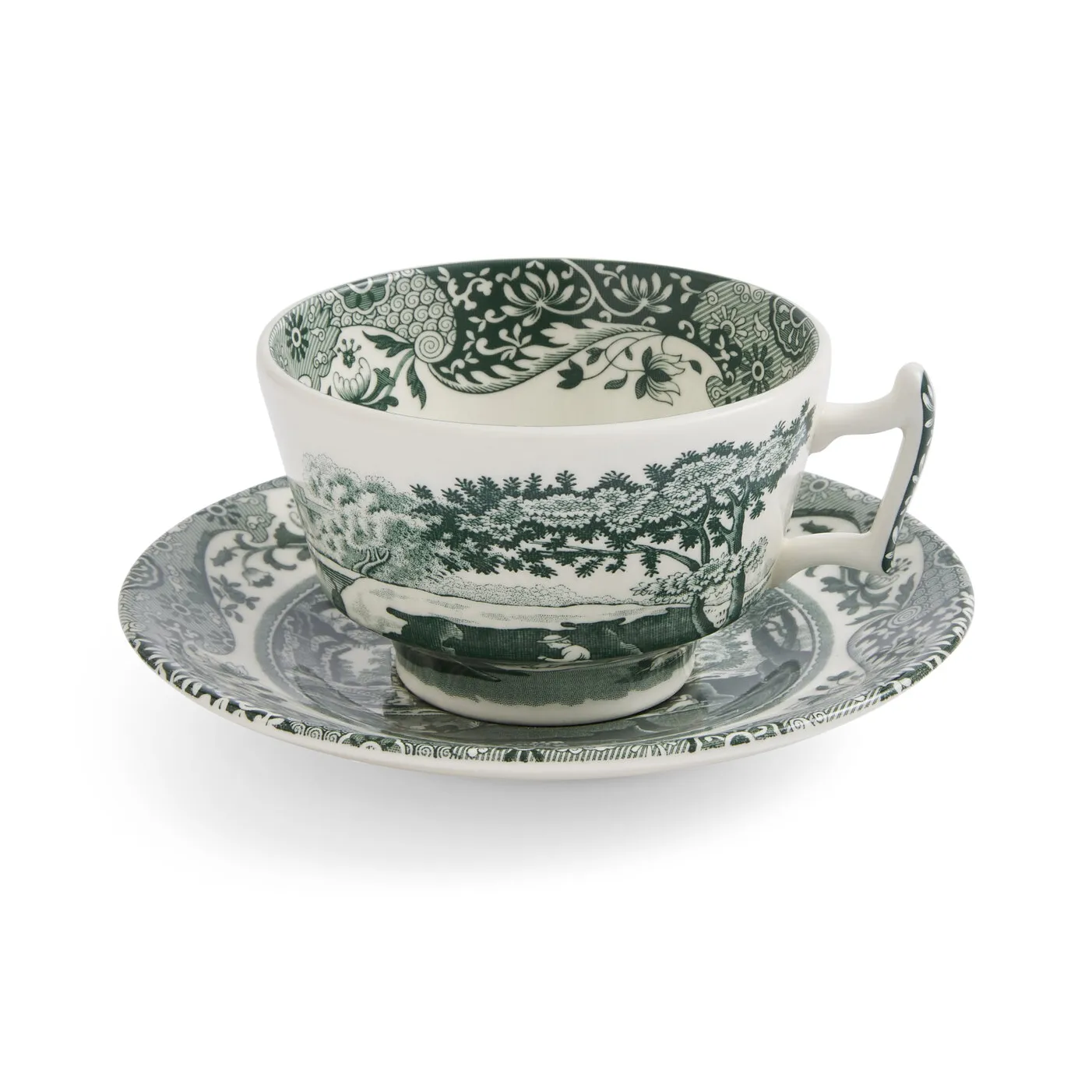 Heritage Green Italian cup with saucer, Green, 0.2 L Spode