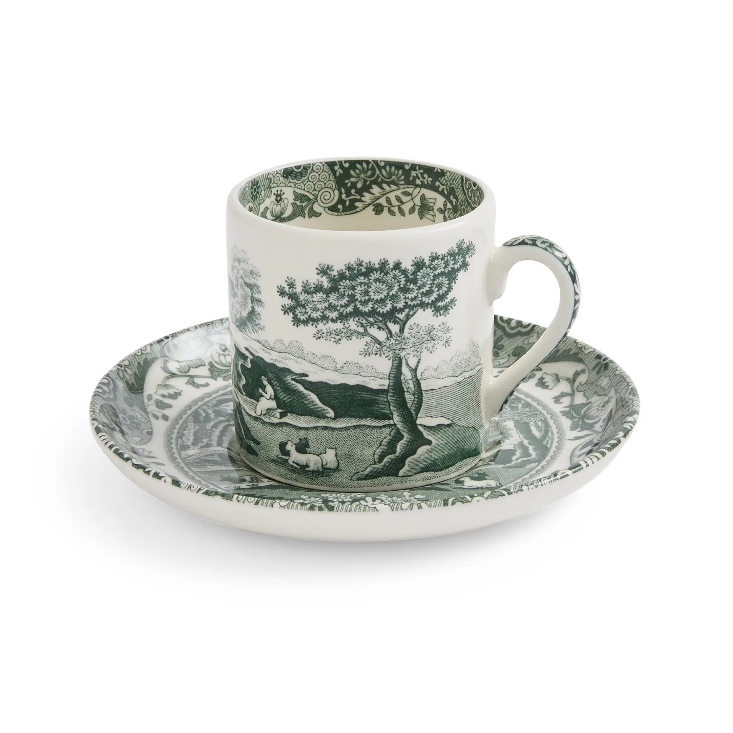 Heritage Green Italian cup with saucer, Green, espresso, 9 cl Spode