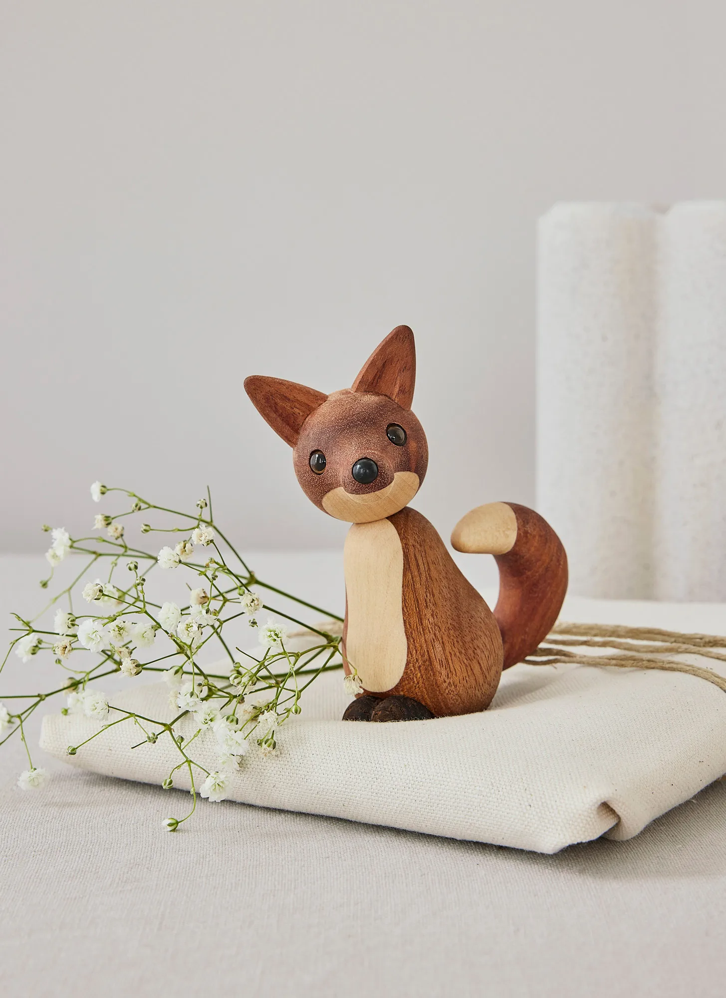 Roxy fox decoration 10 cm, Mahogany Spring Copenhagen