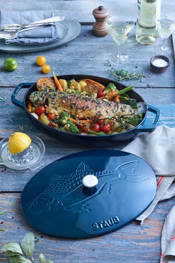 La Mer oval casserole dish - three layered enamel - 32 cm - STAUB