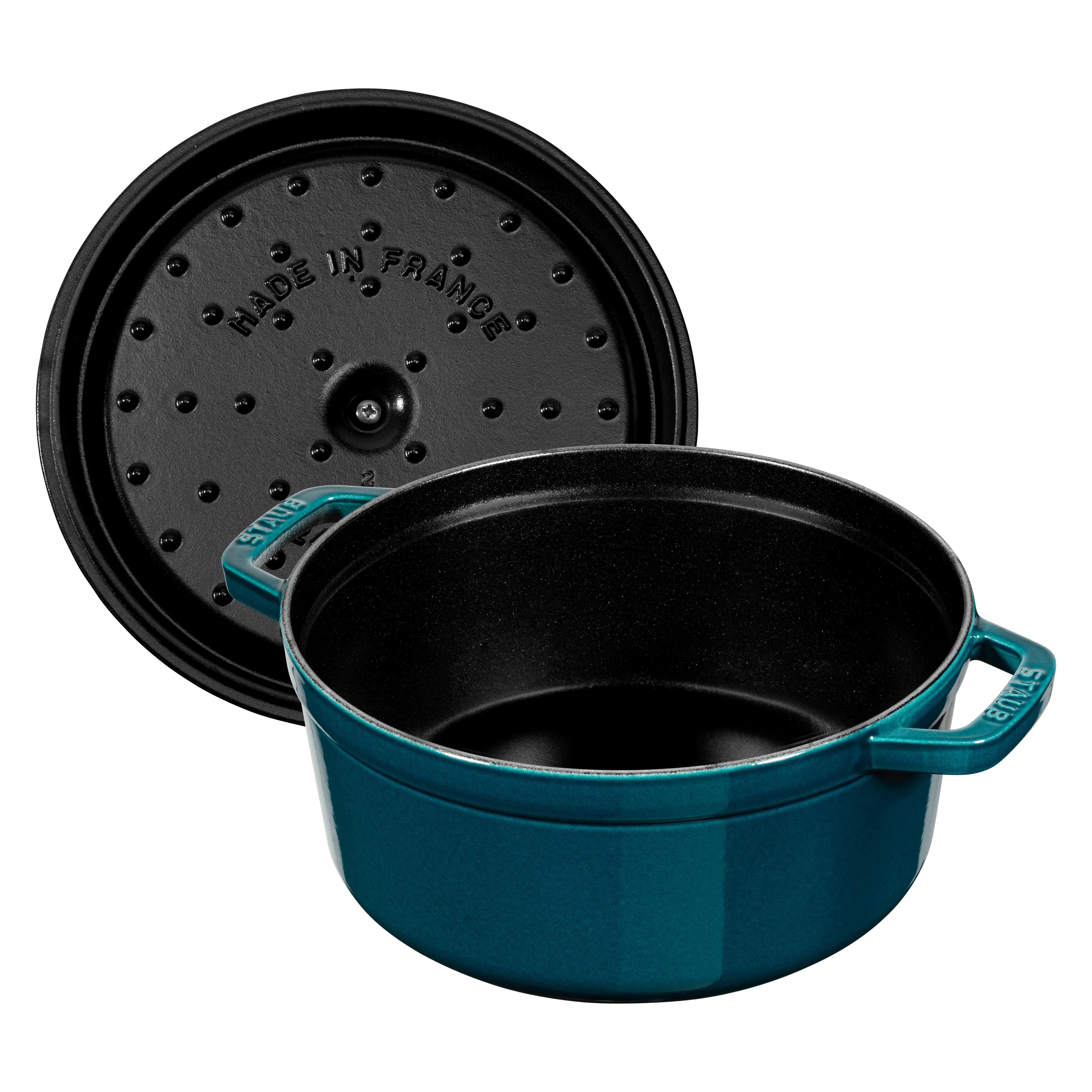 La Mer round casserole dish - three layered enamel - STAUB