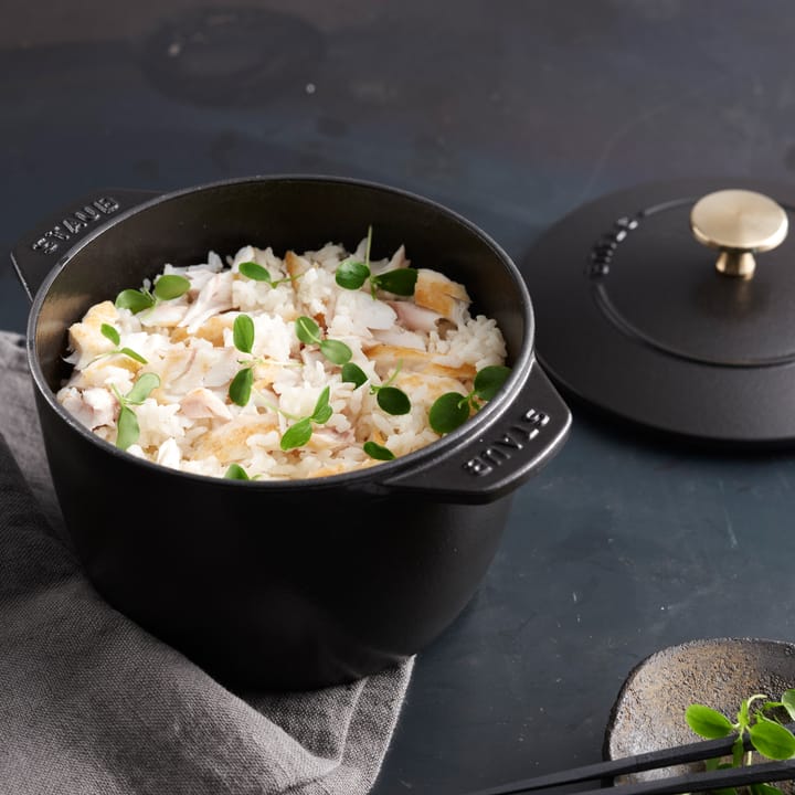 Rice cocotte cast iron pot 1.6 L, Black STAUB