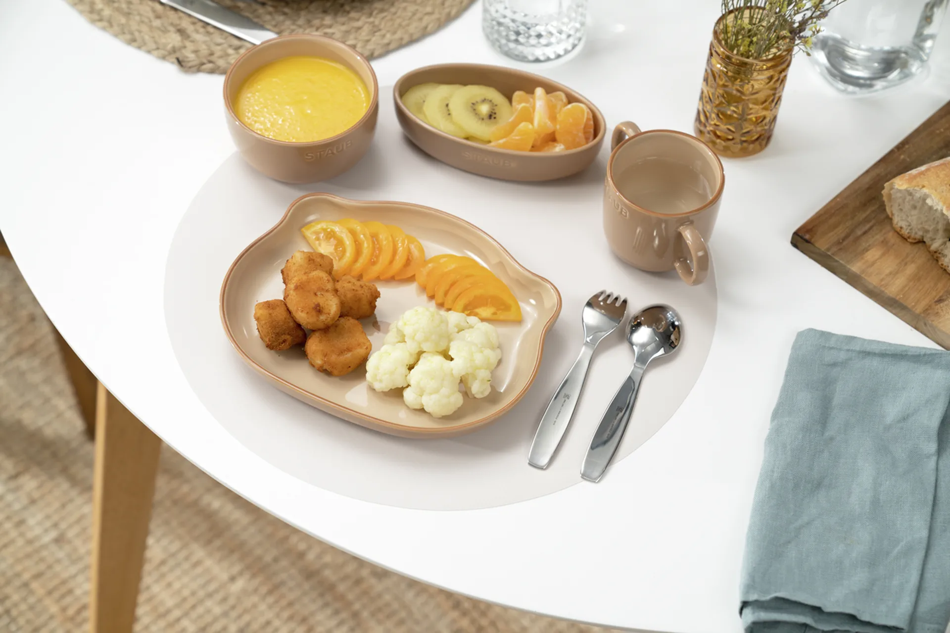 Staub children's dinnerware 4 pieces, Brown STAUB