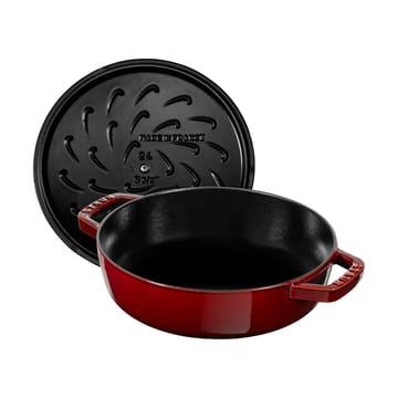 Staub Chistera braiser cast iron Ø24 cm - Grenadine red - STAUB