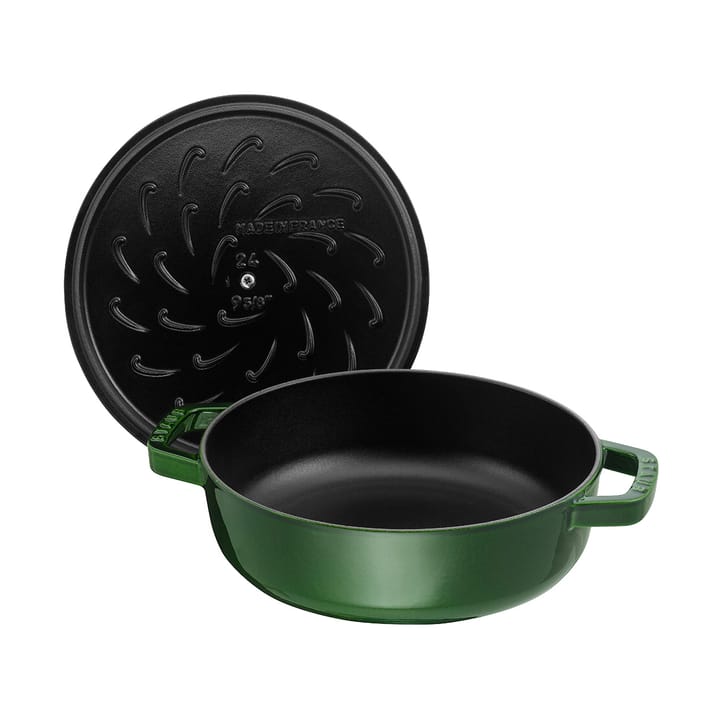 Staub Chistera braising pan cast iron Ø28 cm, Basil green STAUB