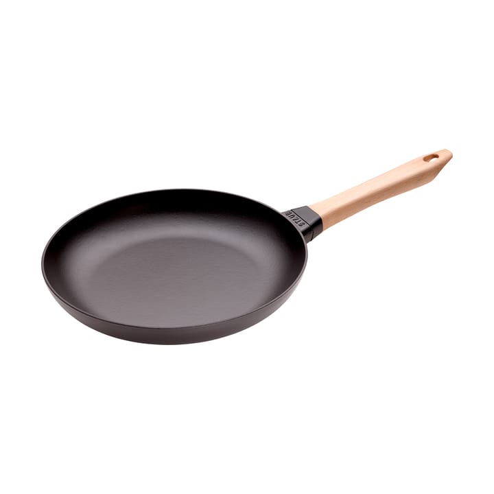 Staub frying pan cast iron black light wood handle - Ø28 cm - STAUB