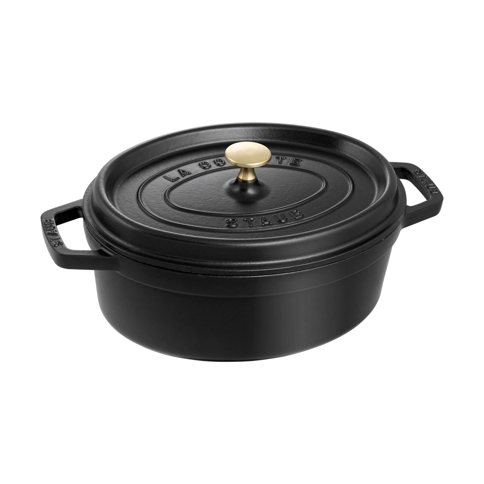 Staub La Cocotte oval cast iron pot 5.5 L, Black STAUB