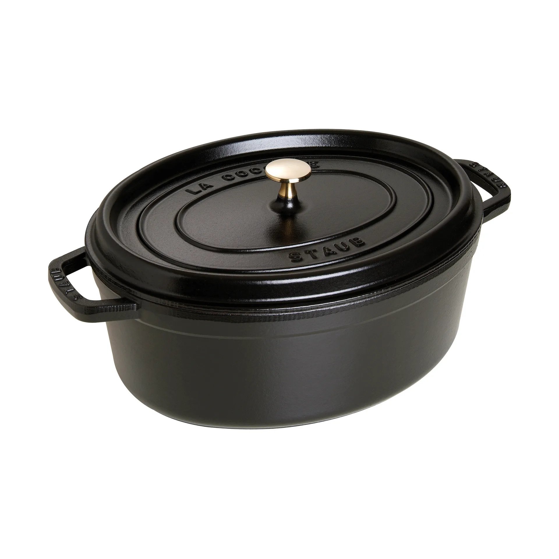 Staub La Cocotte oval cast iron pot 6.7 L, Black STAUB