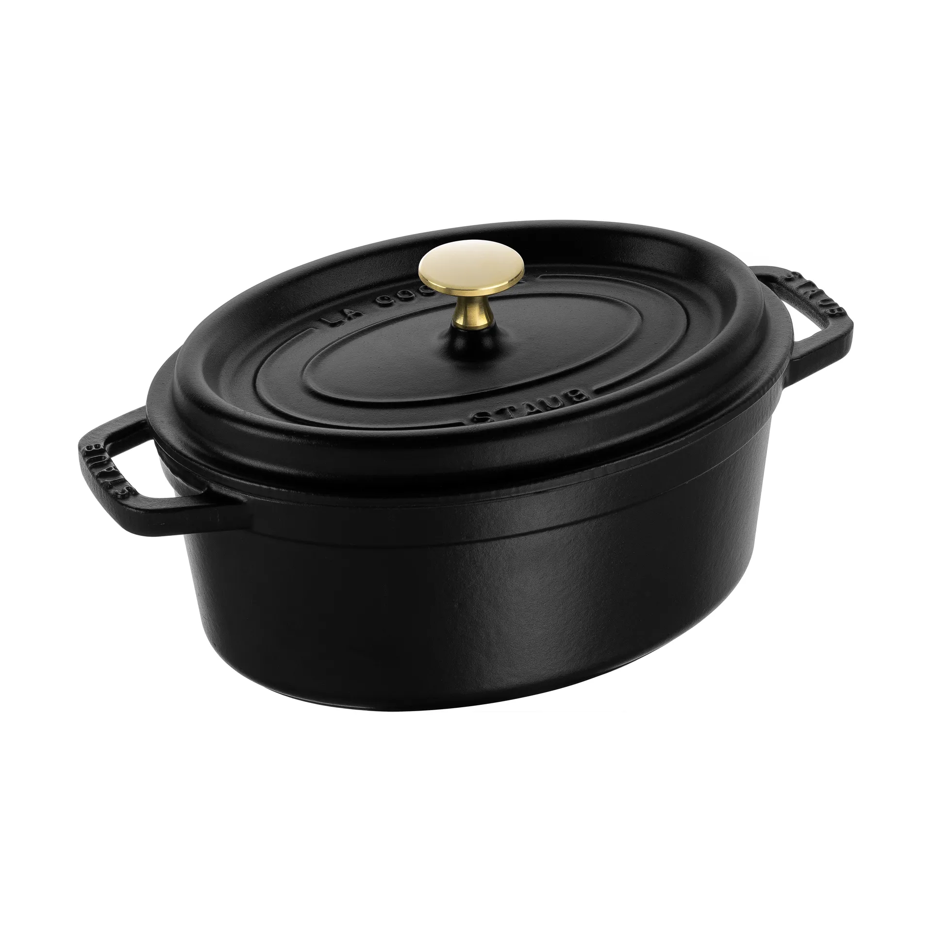Staub La Cocotte oval pot cast iron 2.35 L, Black STAUB
