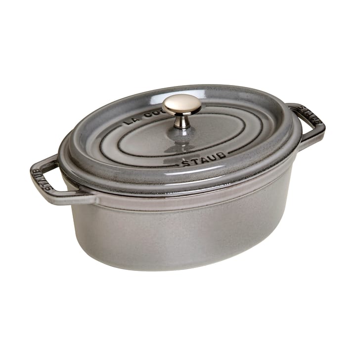Staub La Cocotte oval pot cast iron 2.35 L - Graphite gray - STAUB