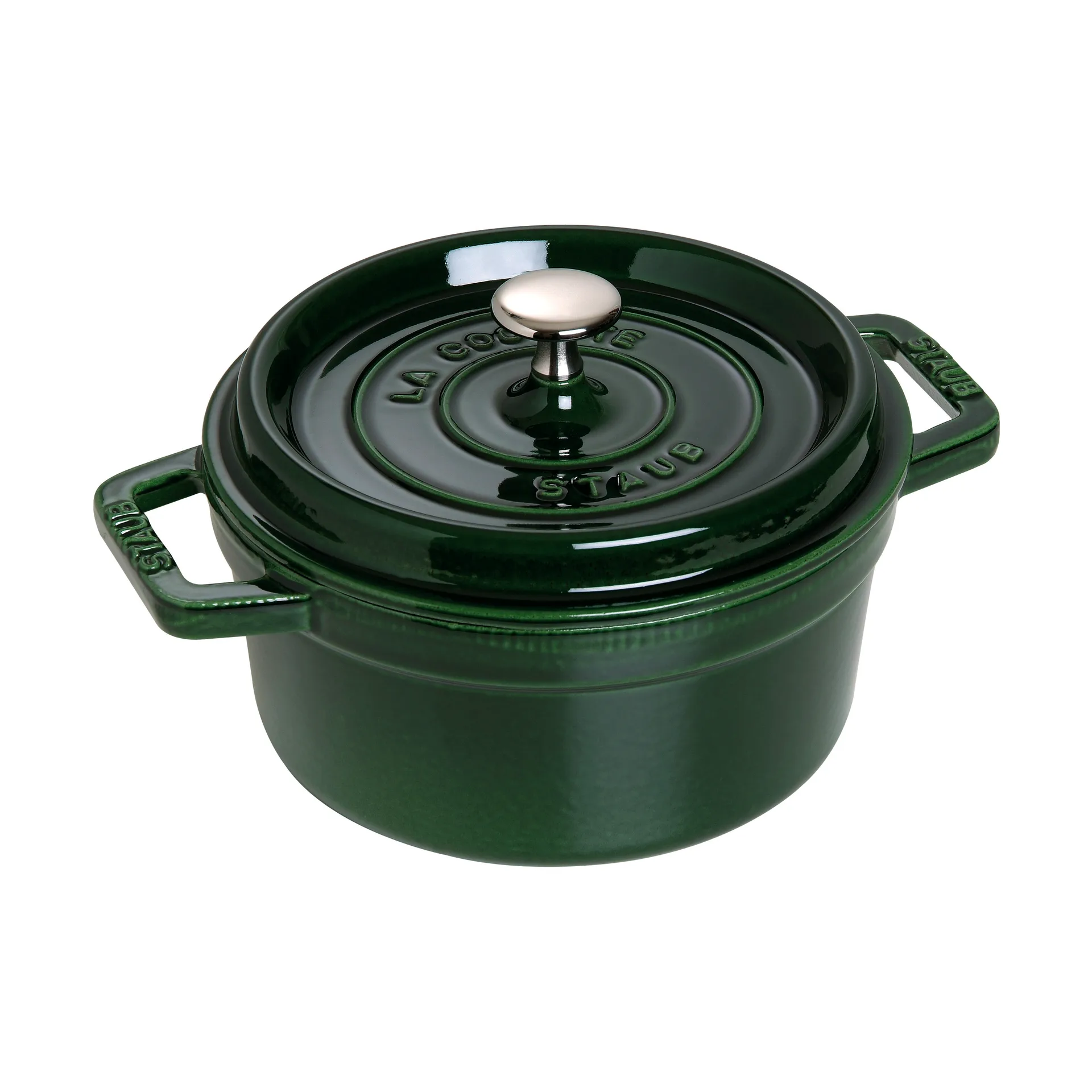 Staub La Cocotte round casserole cast iron 2.6 L, Basil green STAUB