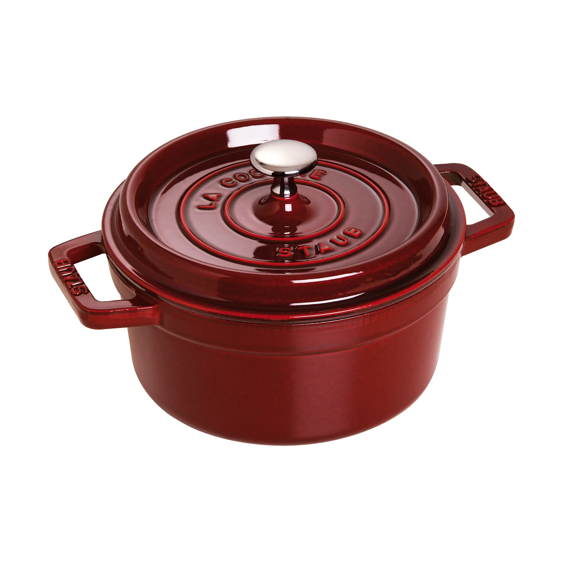 Staub La Cocotte round casserole cast iron 2.6 L, Grenadine red STAUB