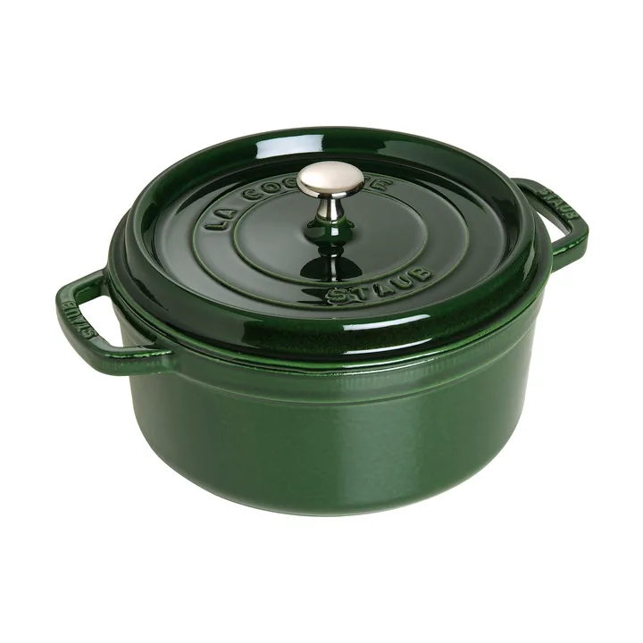 Staub La Cocotte round casserole cast iron 5.25 L - Basil green - STAUB