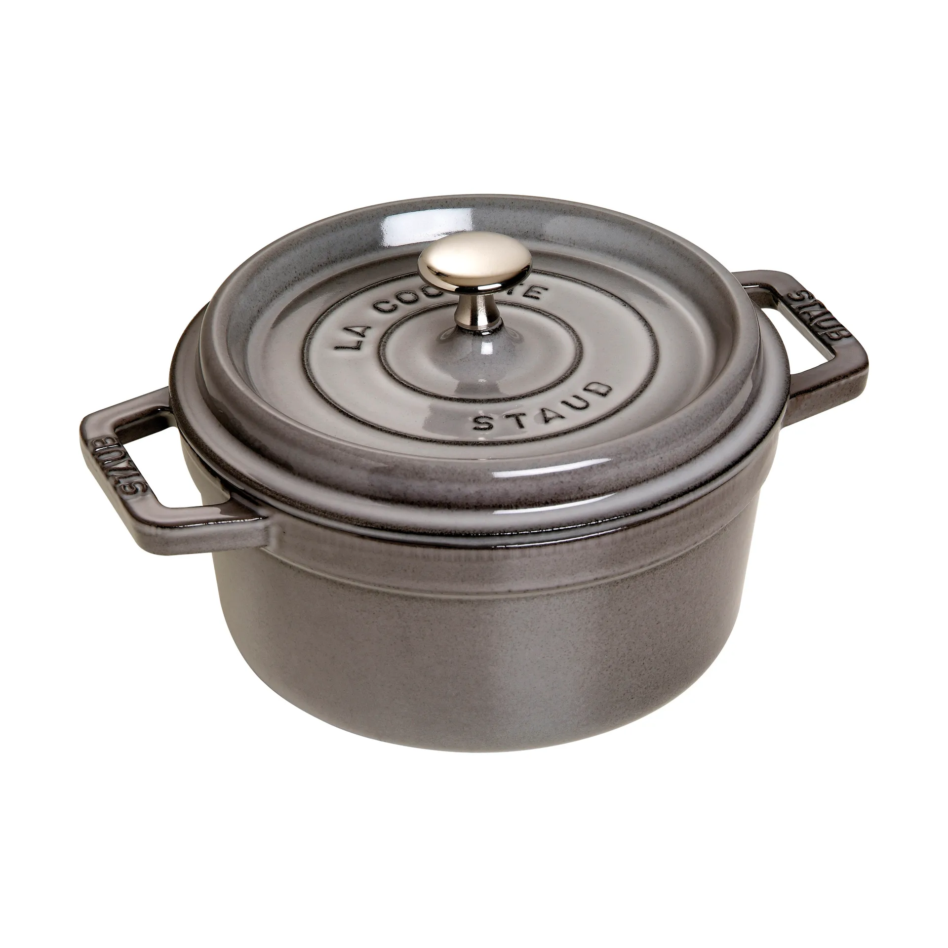 Staub La Cocotte round cast iron pot 2.2 L, Graphite gray STAUB