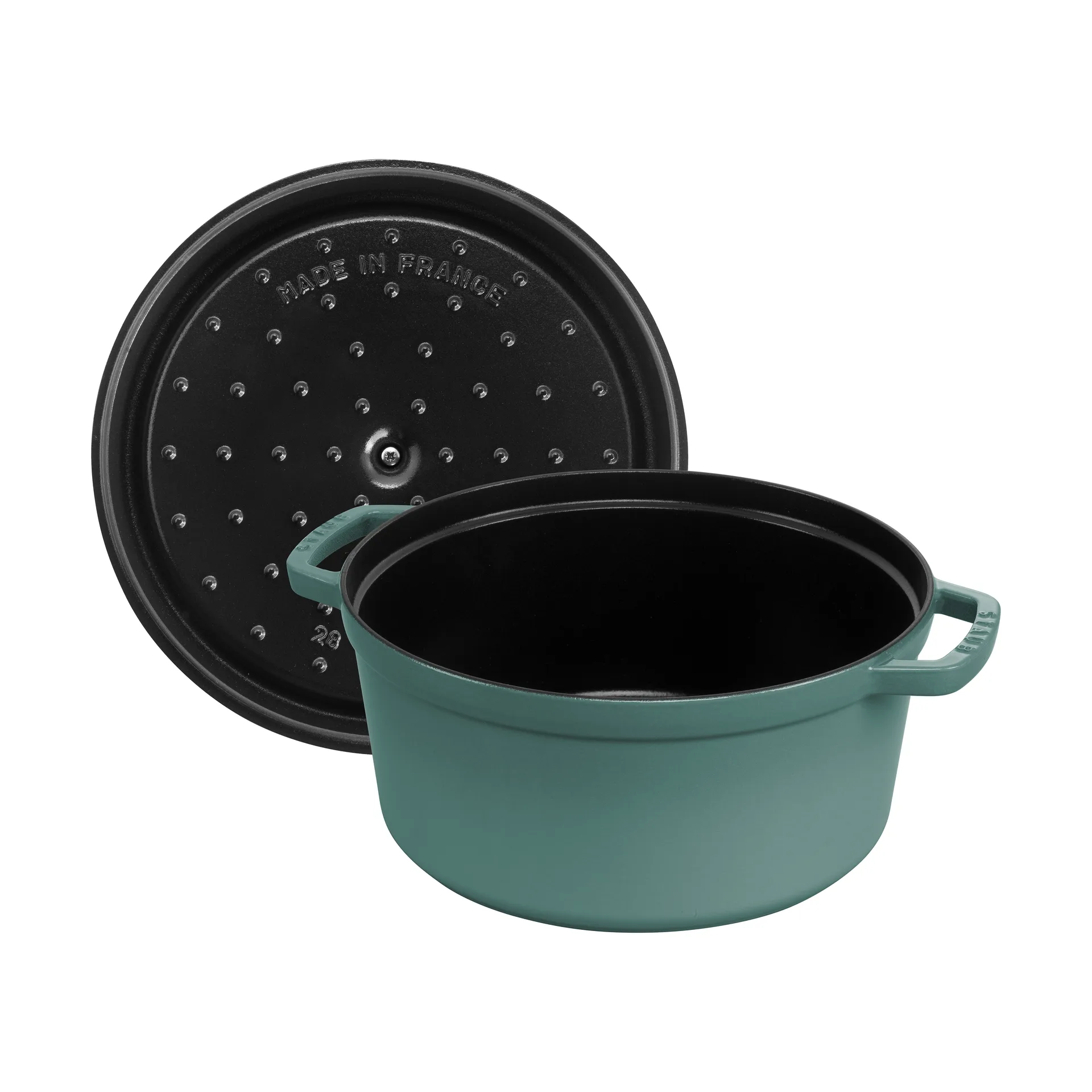 Staub La Cocotte round cast iron pot 6.7 L, Eucalyptus wood STAUB