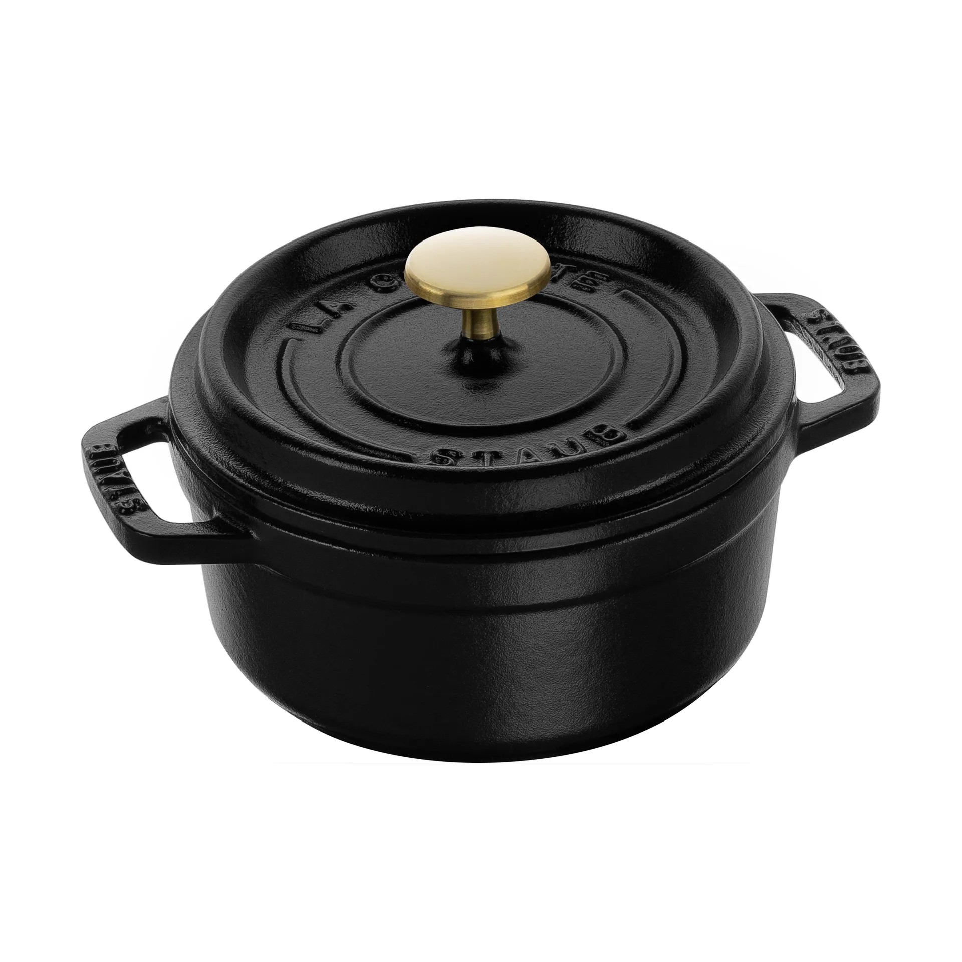 Staub La Cocotte round cocotte cast iron 0.4 L, Black STAUB