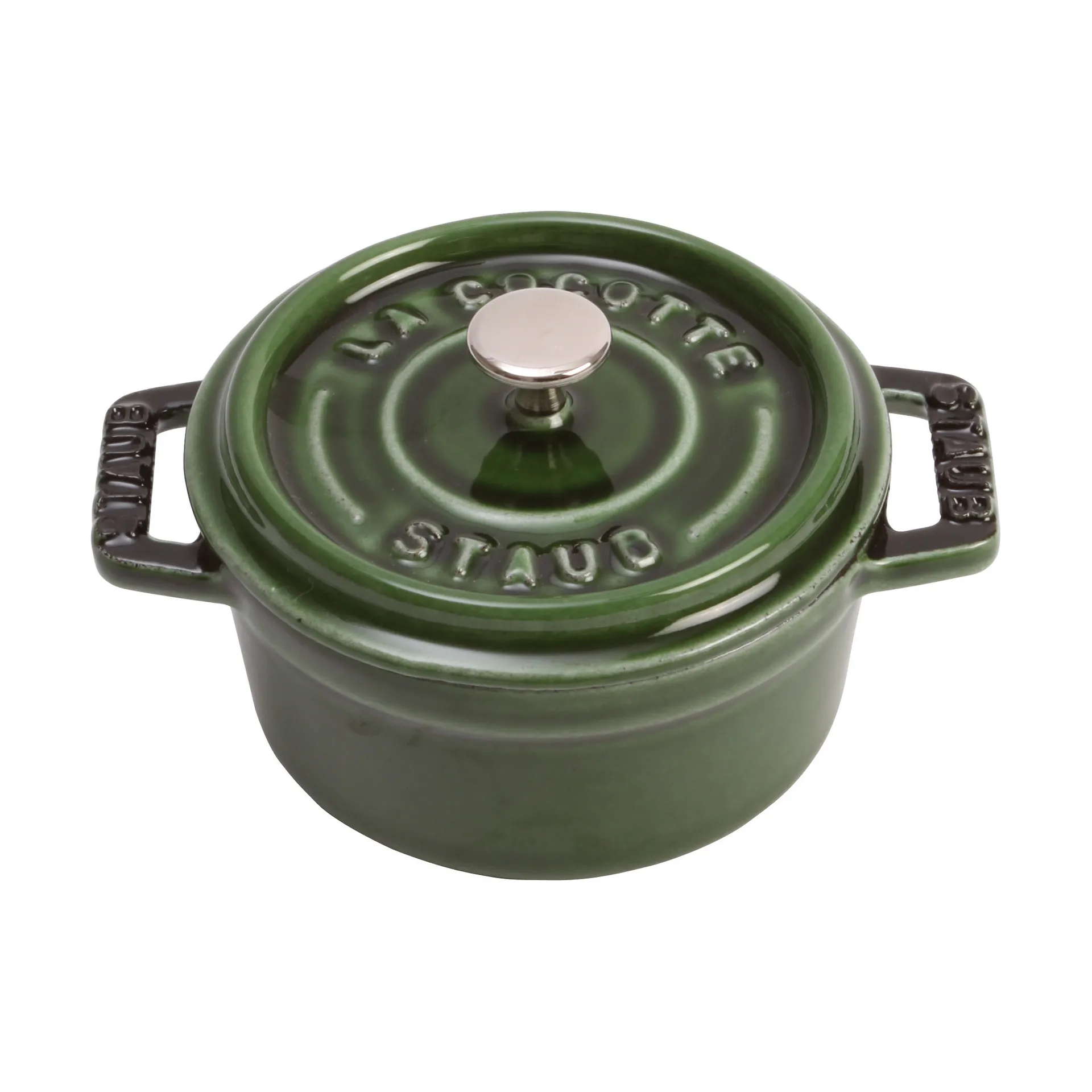 Staub La Cocotte round pot cast iron 0.25 L, Basil green STAUB