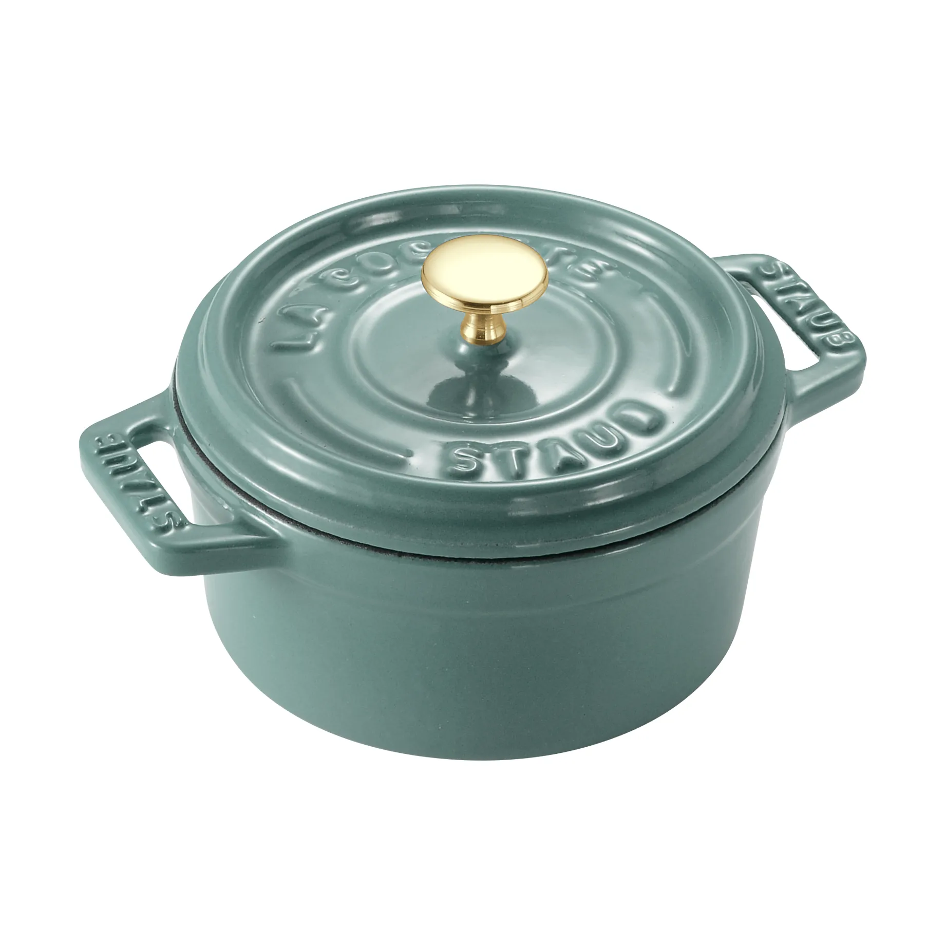 Staub La Cocotte round pot cast iron 0.25 L, Eucalyptus wood STAUB