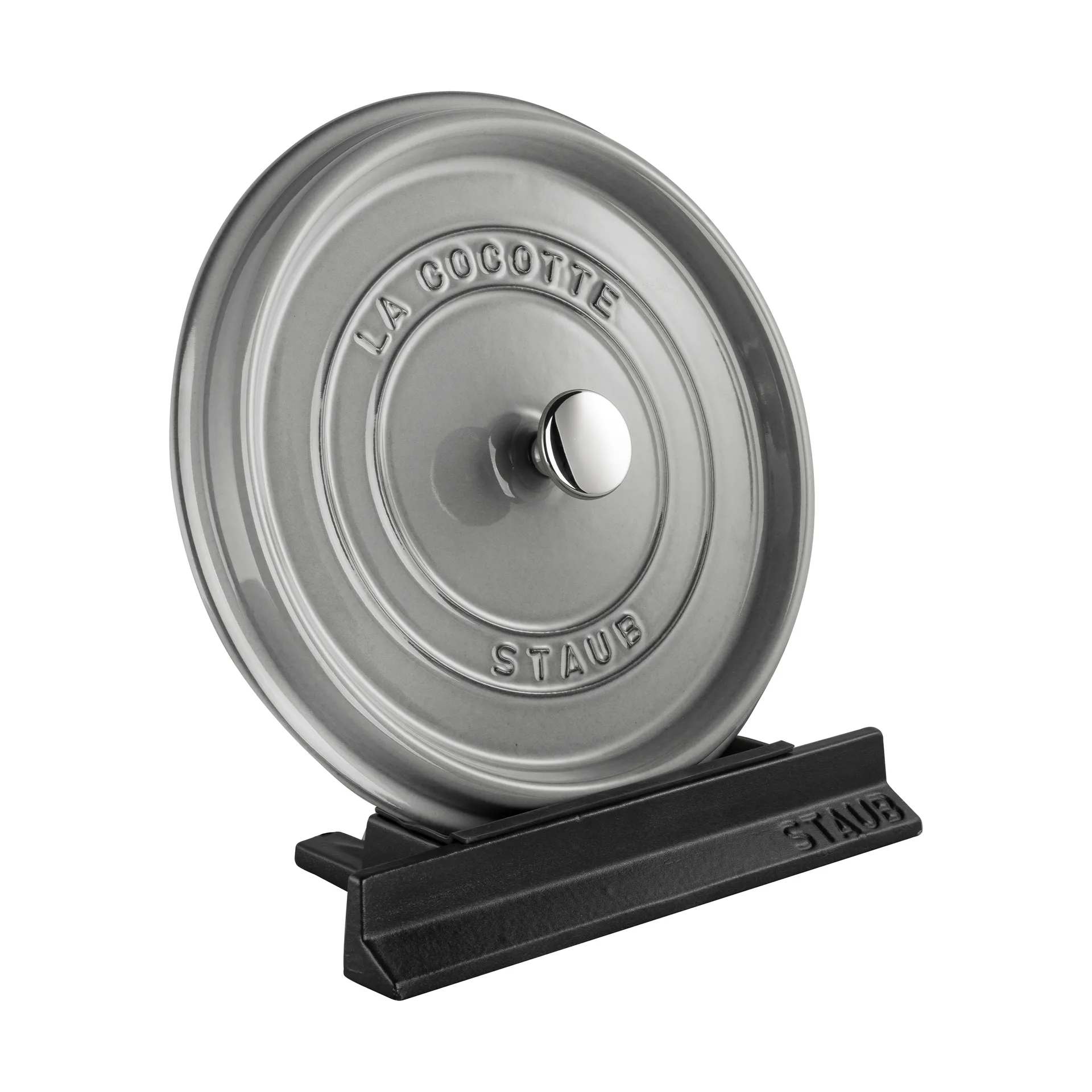 Staub lid holder cast iron-silicone, Black STAUB