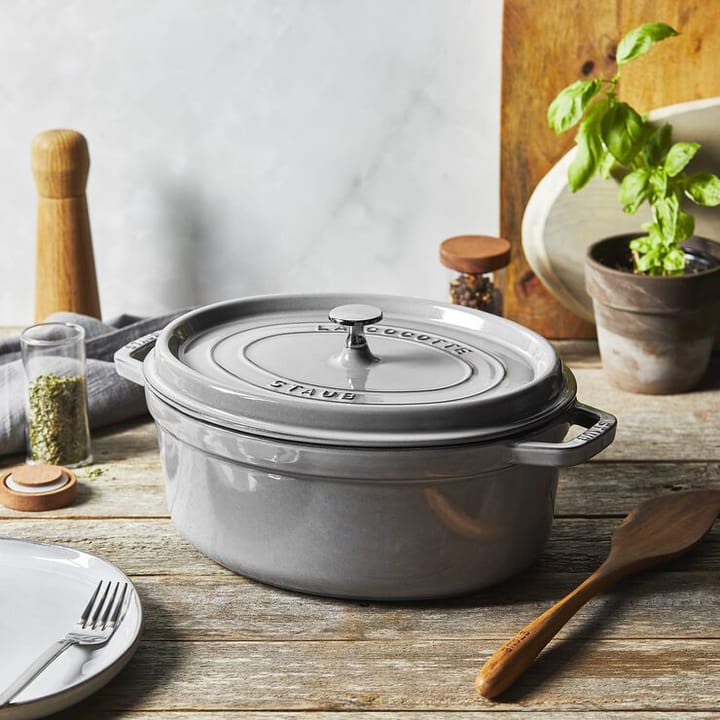 Staub oval casserole dish 4.2 l, grey STAUB