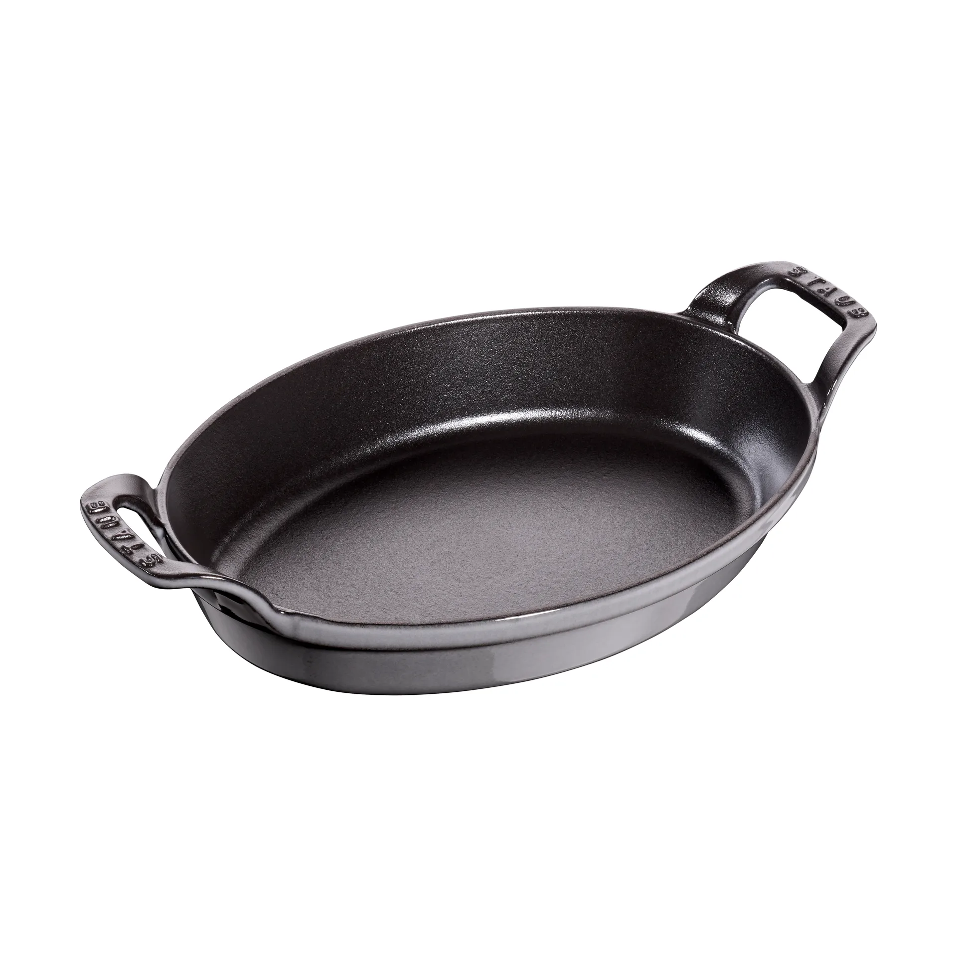 Staub oval oven dish cast iron 24 cm, Graphite gray STAUB