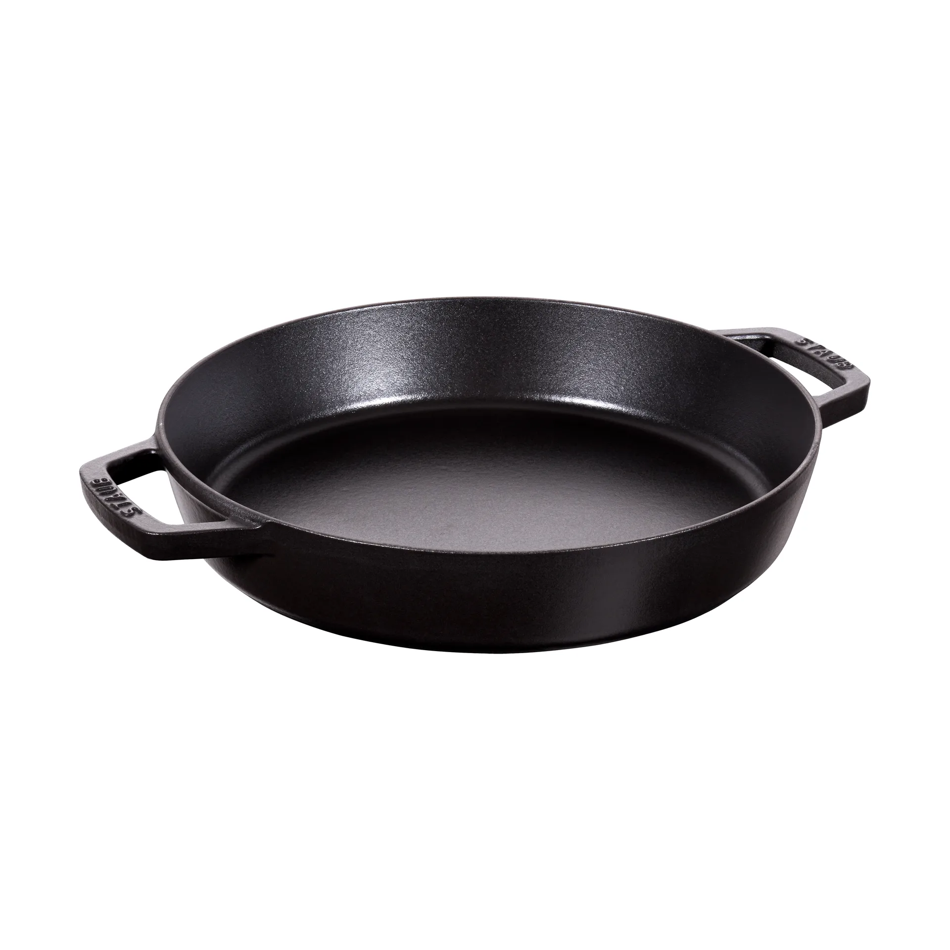 Staub paella pan cast iron 2 handles Ø34 cm, Black STAUB