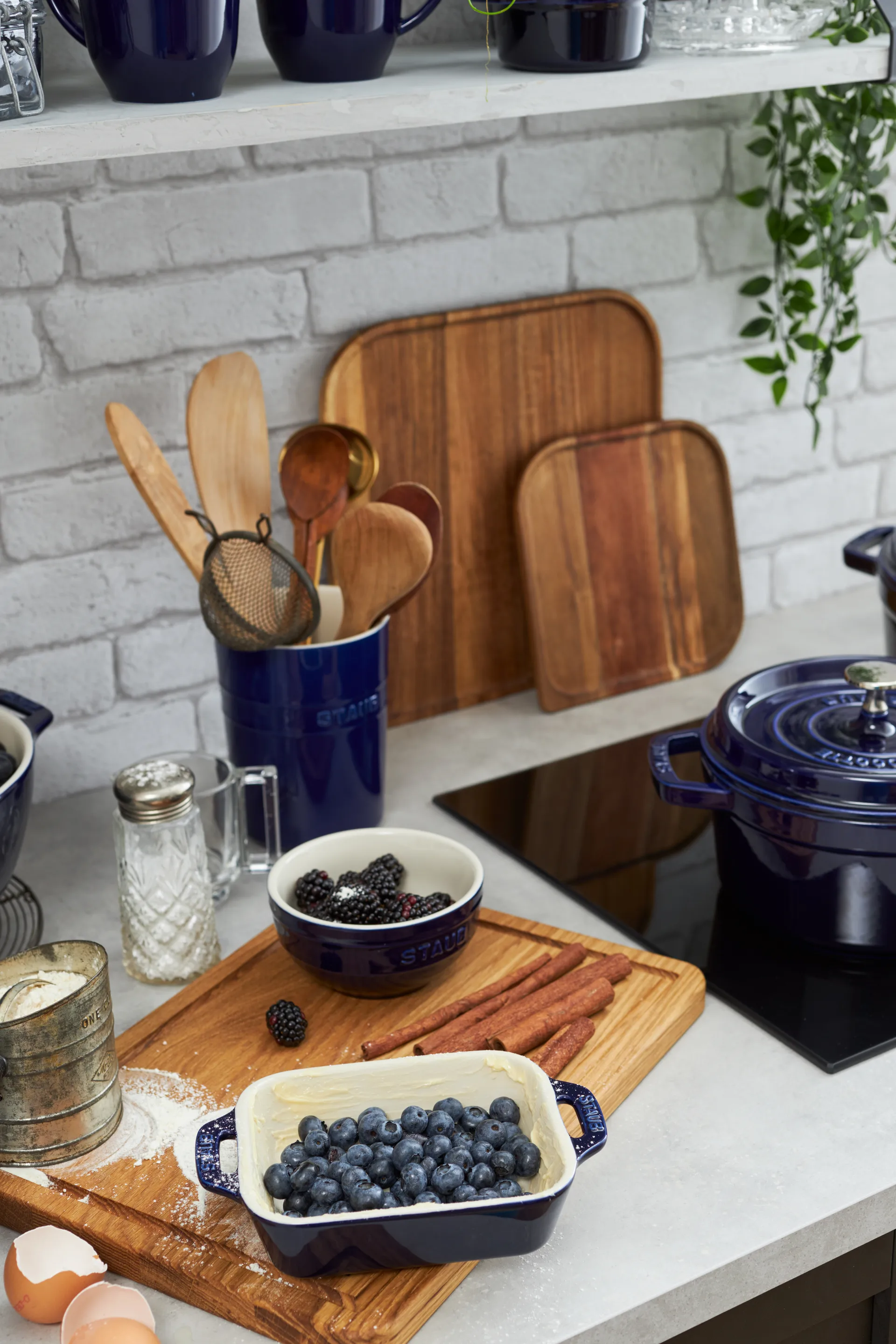 Staub rectangular oven dish 14x11 cm, blue STAUB
