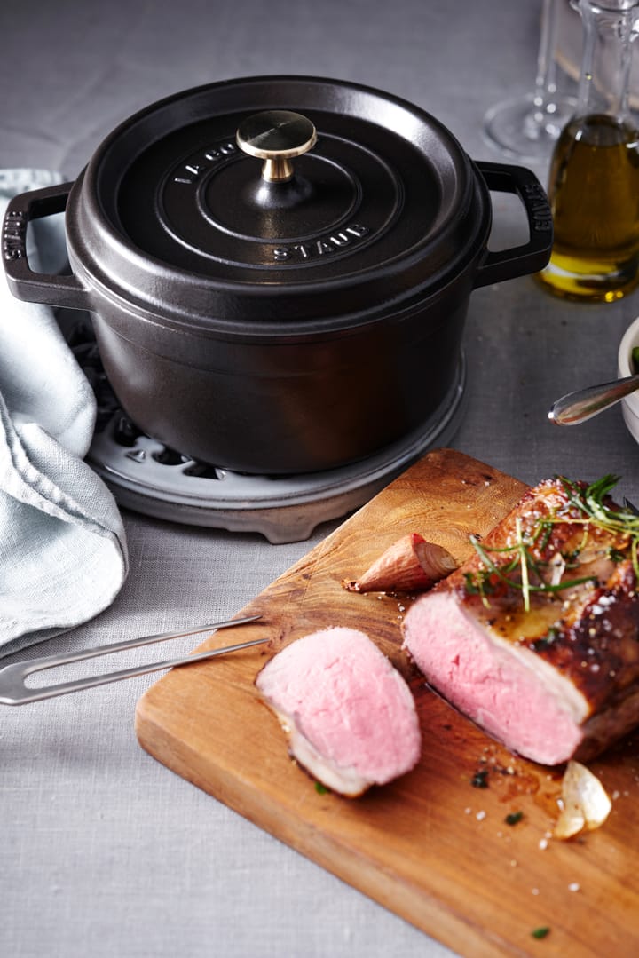 Staub round casserole dish 5.2 l, black STAUB