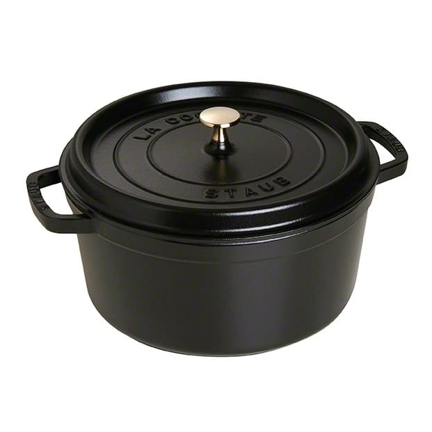 Staub round casserole dish 6.7 l, black STAUB