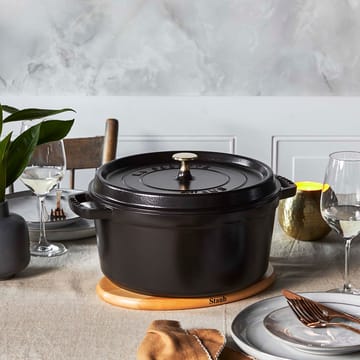 Staub round casserole dish 6.7 l - black - STAUB