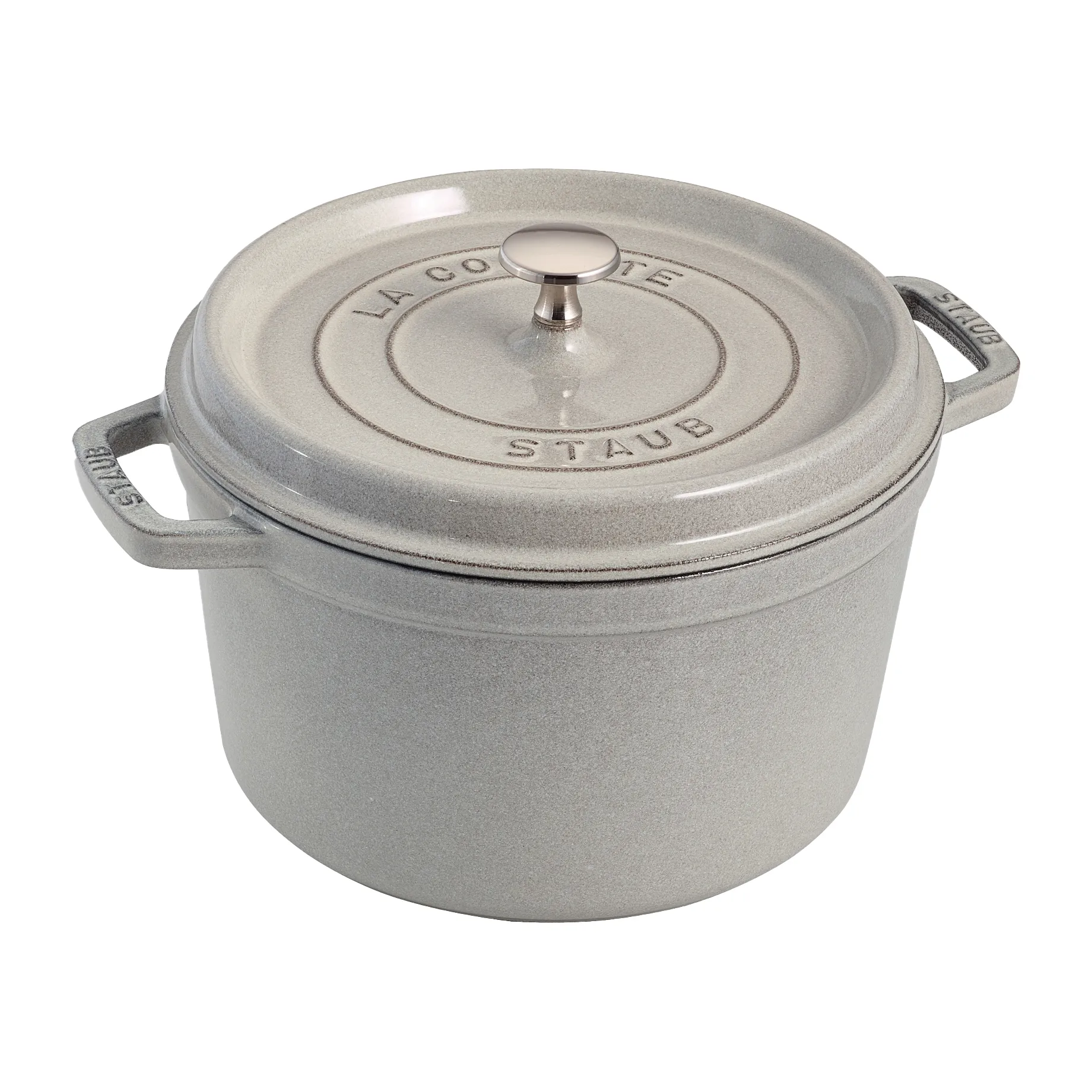Staub round casserole dish high 4.8 L, White Truffle STAUB