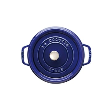 Staub round casserole dish. Three layers of enamel 3.8 l - Dark blue - STAUB