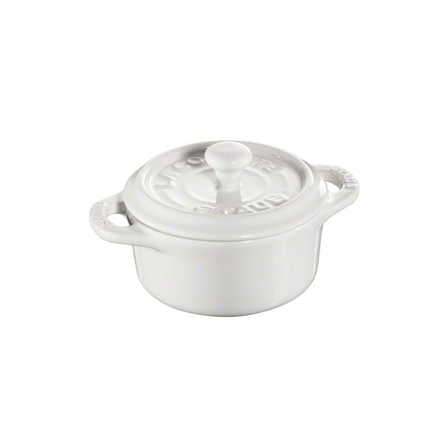 Staub round mini casserole dish 0.2 l, white STAUB