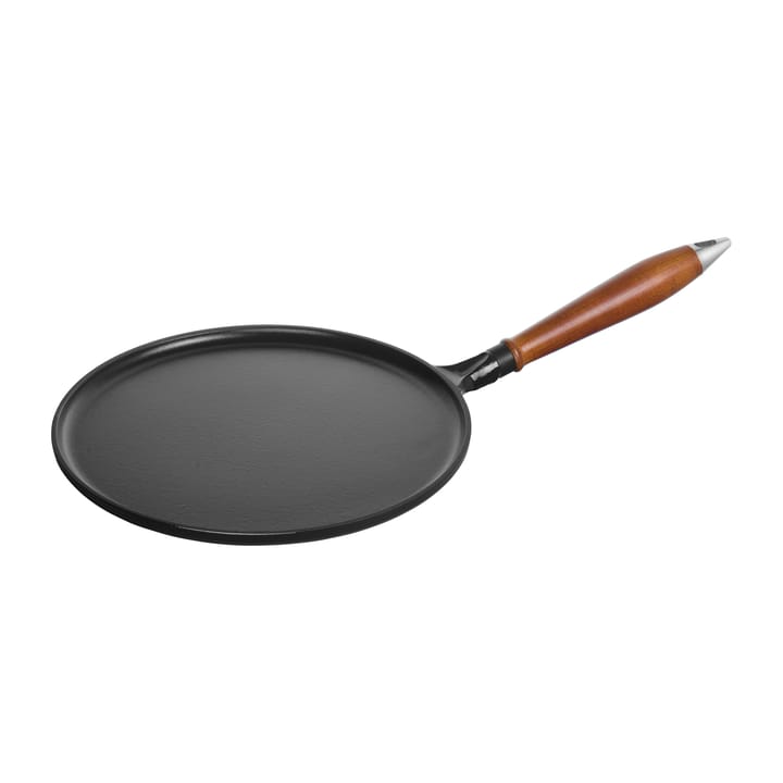 Vintage pancake pan with wooden handle Ø28 cm, Black STAUB
