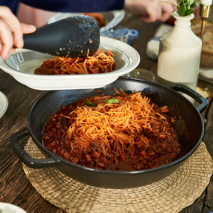 Wok with glass lid Ø30 cm 4.4 L, Black STAUB