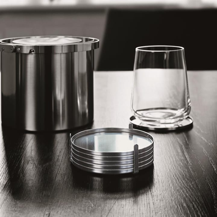 AJ coasters, stainless steel Stelton