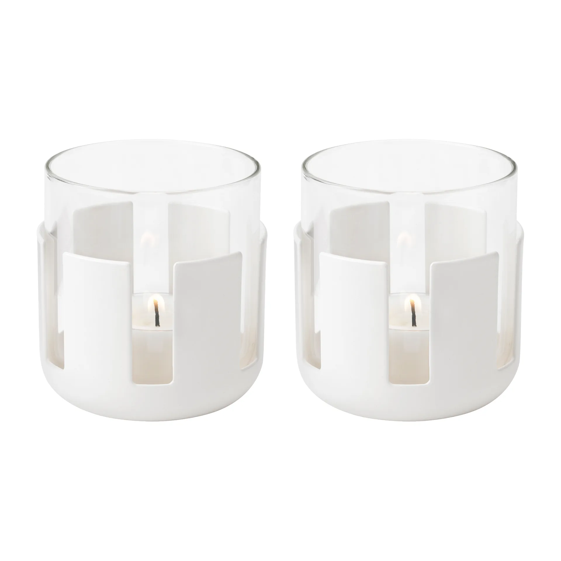 Luna candle holder 2-pack, Soft white Stelton