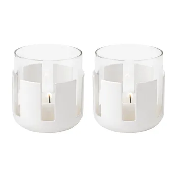 Luna candle holder 2-pack - Soft white - Stelton