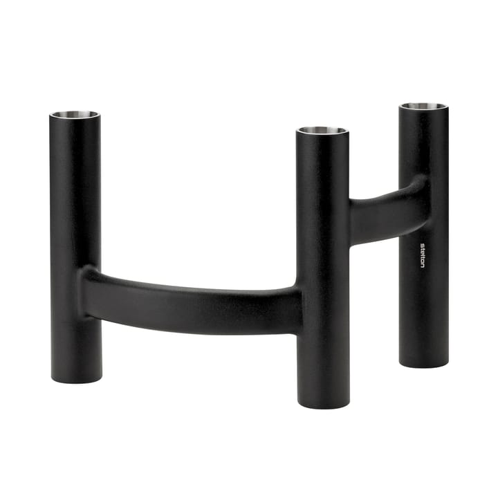 Ora three-armed candle holder - black - Stelton